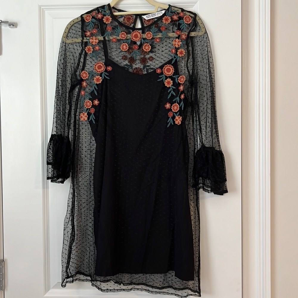 Dot lace dress by Zara